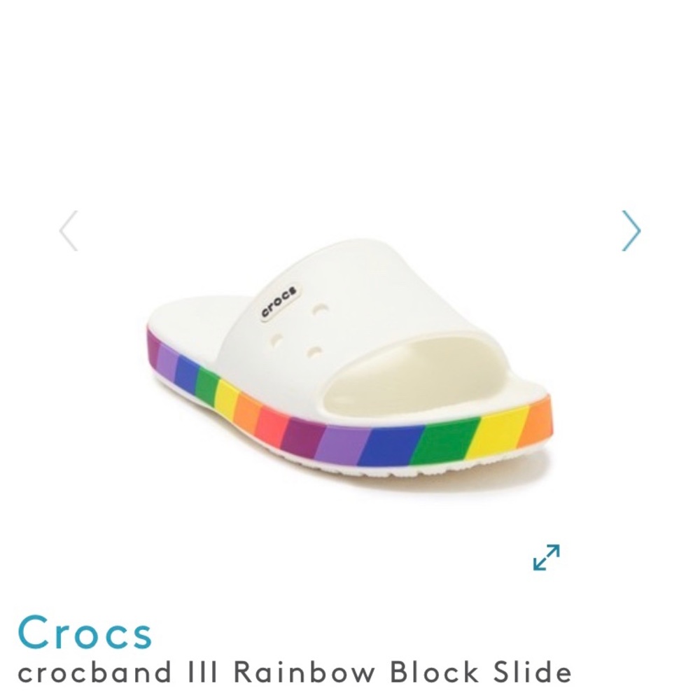 Crocs III rainbow block  🌈 edition slides